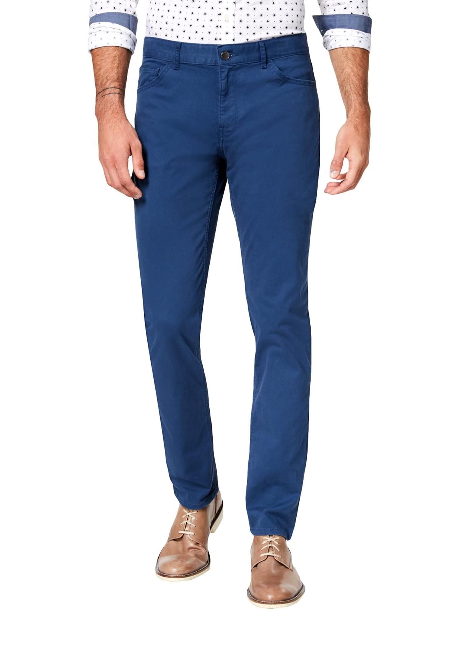 Michael KorsMens Pants 38X32 Parker Slim Fit Chino Stretch Blue 38