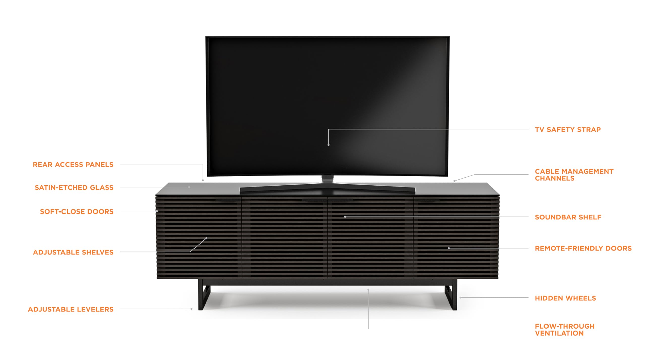 Amazon.com: BDI Furniture Corridor 8179-79.25'' TV Stand for TVs