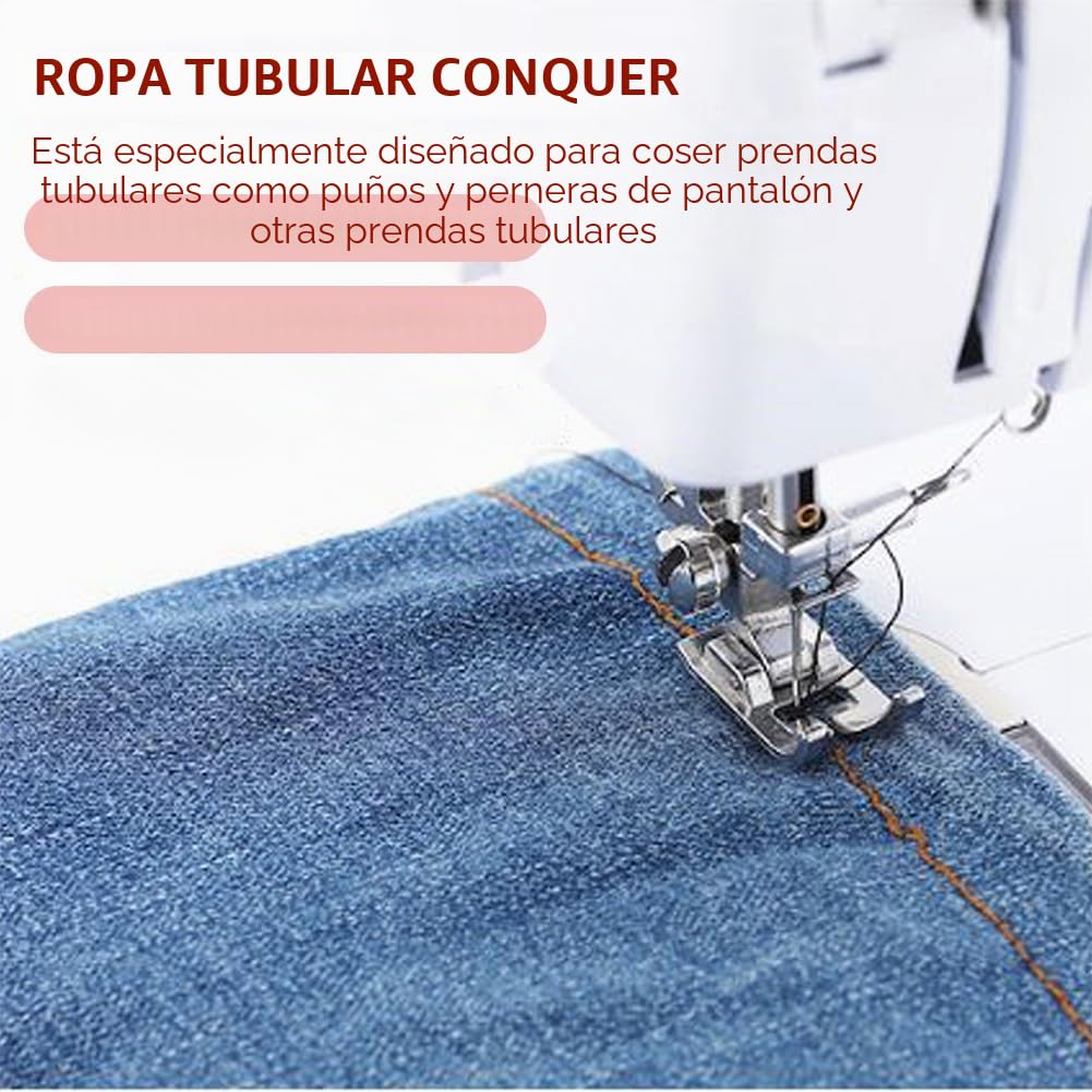 ZPSHYD - Máquina de coser eléctrica portátil de 14 puntos, para principiantes y niños, con pedal, ideal para ropa, bolsos y muñecas, color rojo y blanco