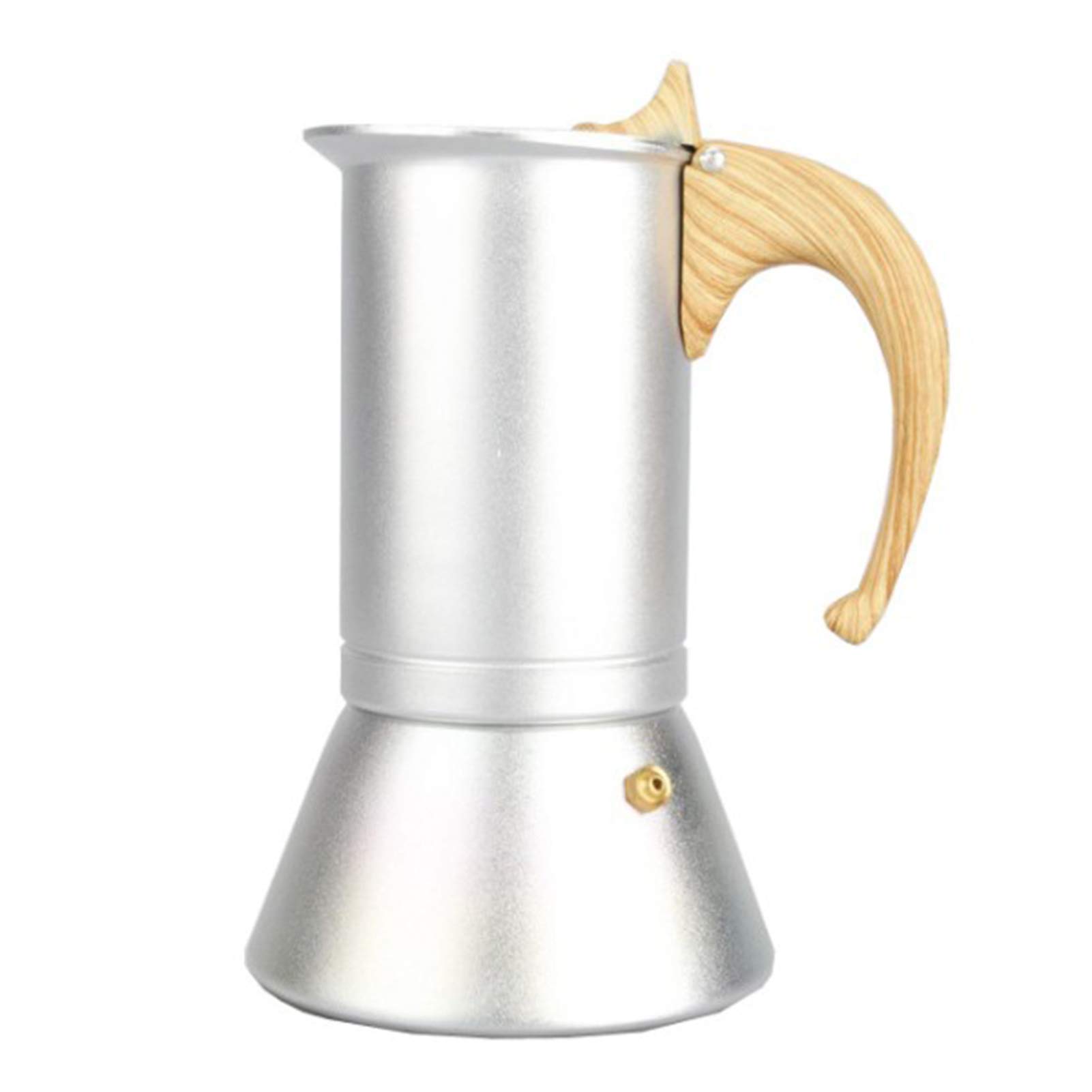 Cafetera de 150 ml Moka Pot de 3 tazas para estufa, cafetera italiana de acero inoxidable (150 ml)