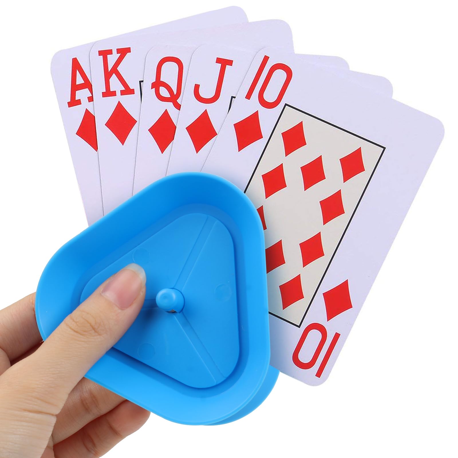 Lot de 2 supports en bois pour cartes jouer en forme de poker Pour enfants adultes et personnes