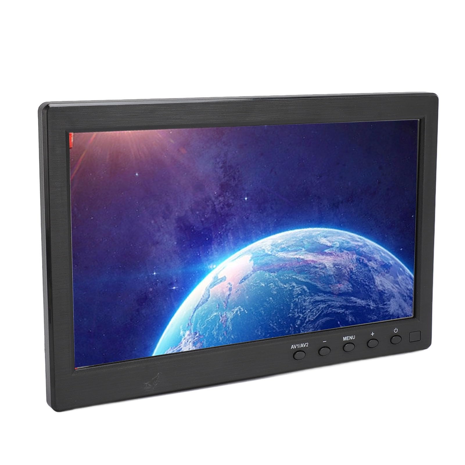 10.1in Portable Monitor, HD Display, 1024X600 USB LCD Screen with Remote Control, Built in Speaker, VGA/AV/BNC Support for PC CCTV POS System (UK Plug), Bewinner0povx3m492-12
