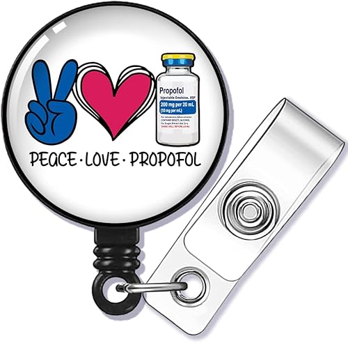 Carrete retráctil con clip de cocodrilo, divertido soporte para tarjetas de identificación, regalo para farmacia, enfermera, médico, anestesiólogo,