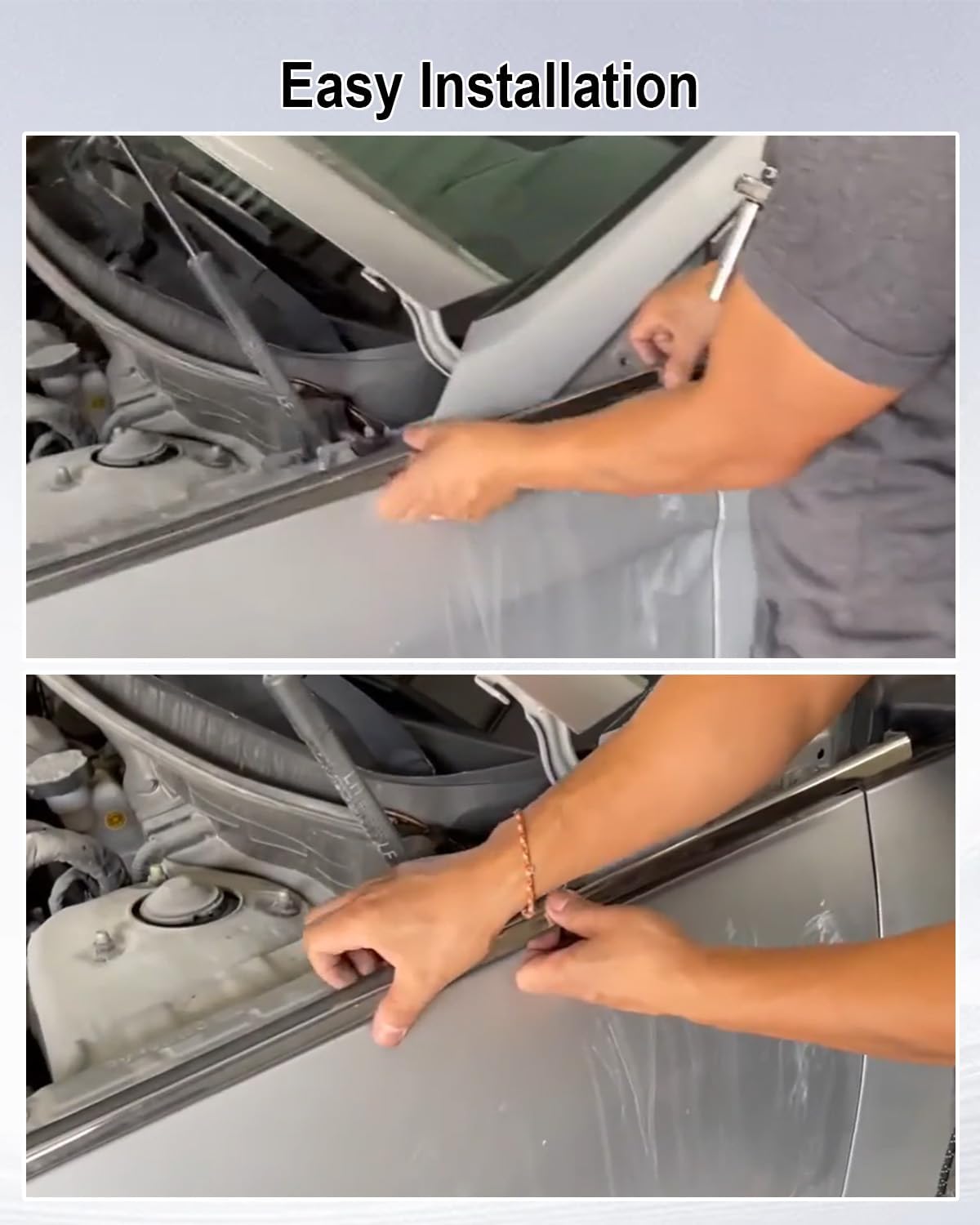 Front Fender Chrome Garnish Molding Trim Fit for Hyundai Sonata 2015-2017