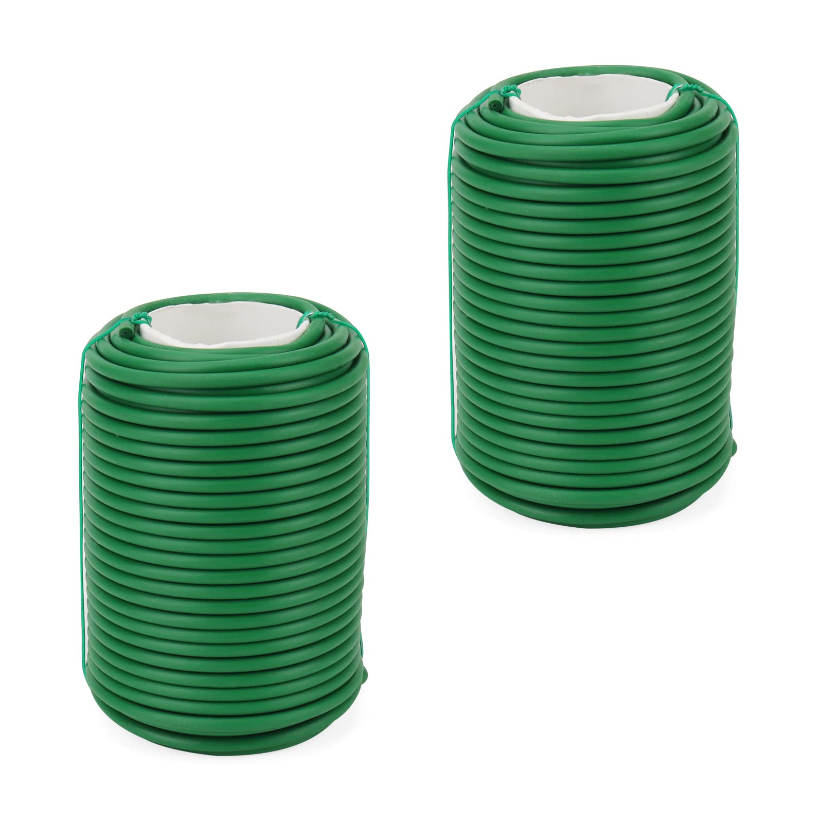 MANCHAP 2 Roll 3.5mm x 20m Green Garden Wire Ties, 131 Feet Soft Twist Plant Tie Wire for Climbing Plants, Vines