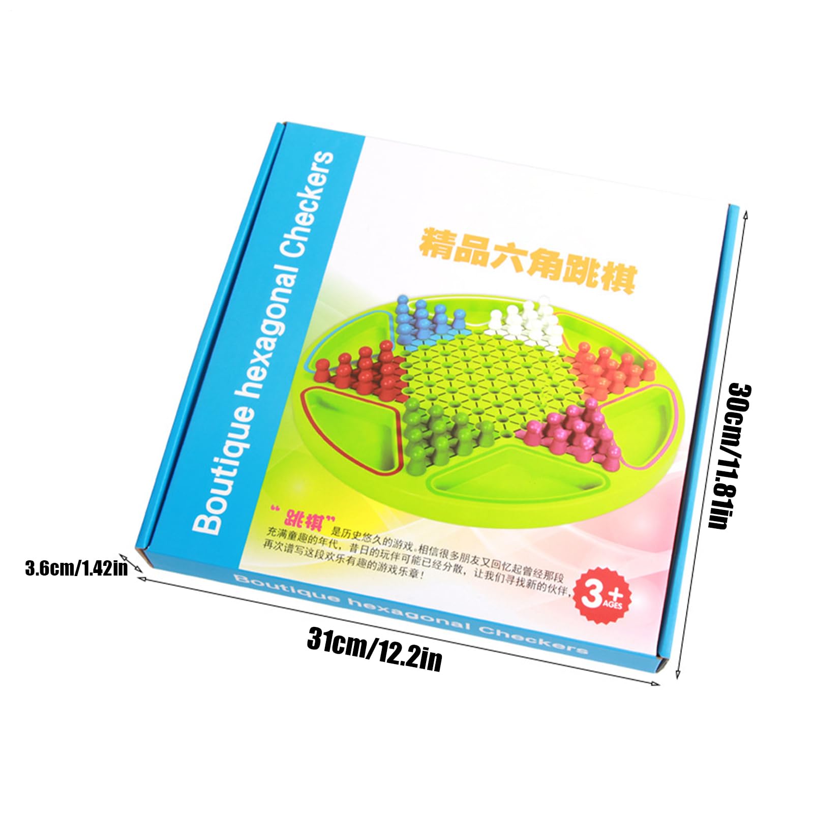 Il della Dama Giochi da Tavolo Educativi con Forma Esagonale | Set di da Tavolo per Dama e Scacchi con Perline Colorate in Legno per Adulti, Celebrazione, Viaggio, Scuola, Casa