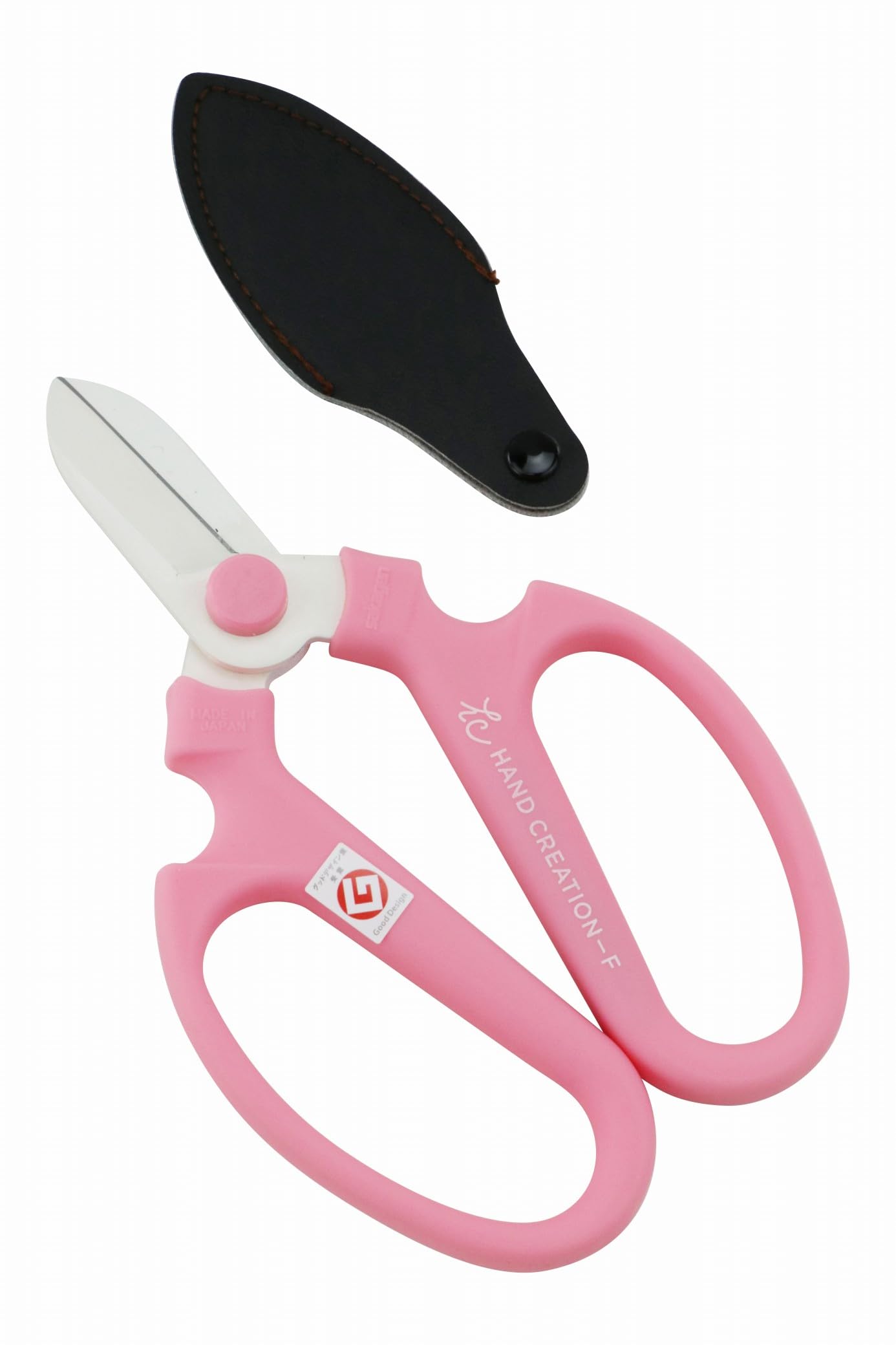 Japanese Floral Scissors - SAKAGEN Hand Creation, Professional Ultra Sharp Flower Shears for Floral Design, Ikebana & Gardening, Made in Japan, F-170 (Pink)