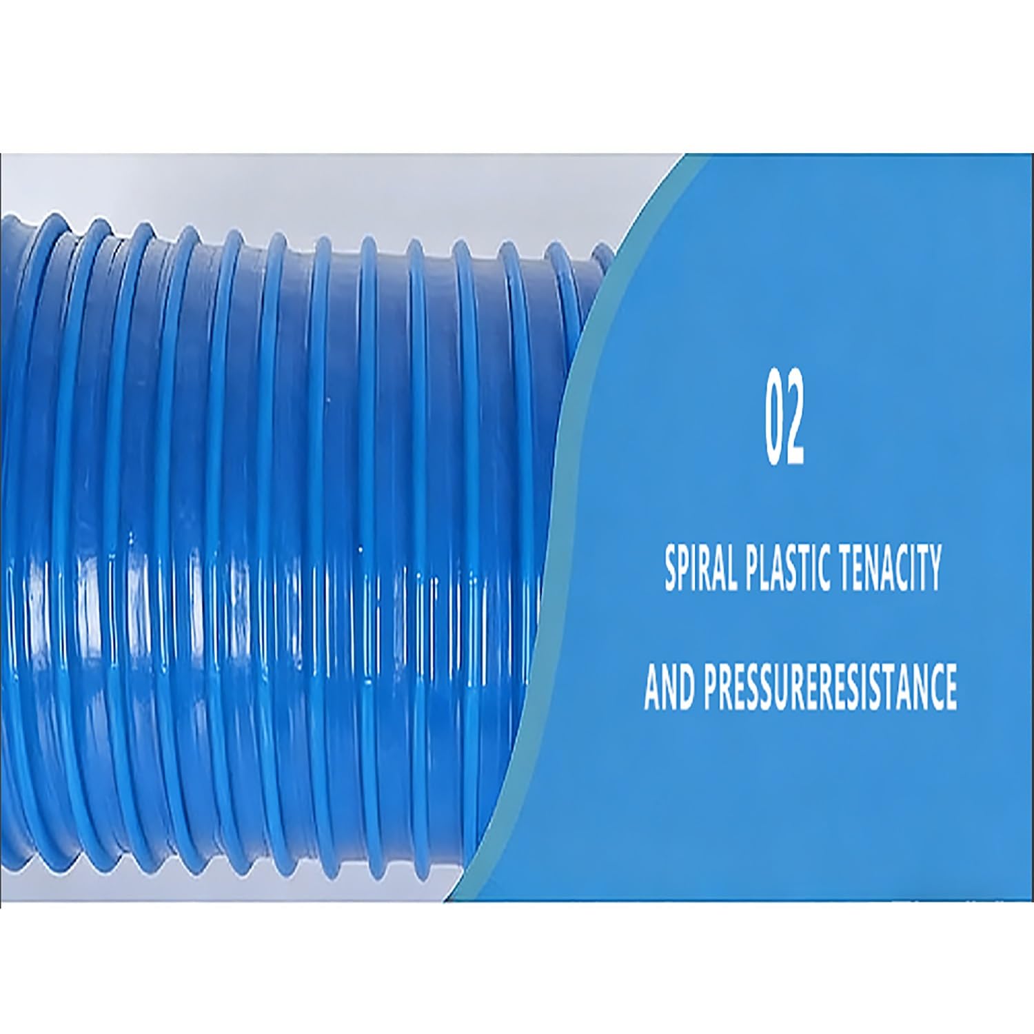 Tubo Flessibile In PVC Blu, Spirale Tubo Di Aspirazione Adatto Per Ventilazione Interna, Aspirazione Industriale(1m,300mm)