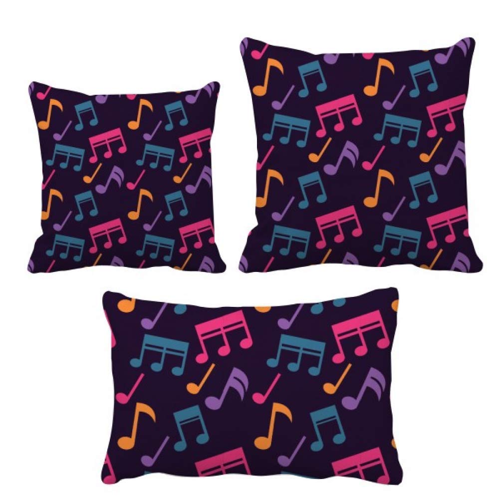 Coussin note de musique noir deco salon ensemble avec insert