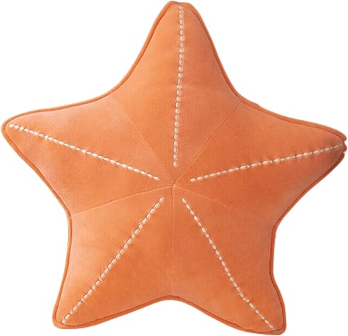 Cojín de felpa con diseño de estrella de mar para automóvil, mesita de noche, sofá, muebles para el hogar, dormitorio, oficina (19.6 pulgadas,