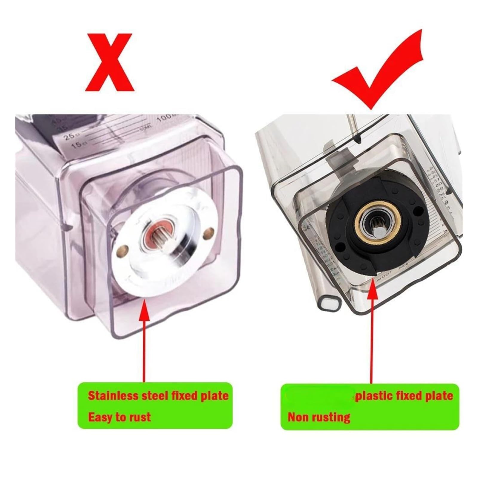Compatibile con Blendtec, barattolo da 90 once, barattolo for frullatore da 3 quarti con lame in acciaio inossidabile e coperchio di ventilazione