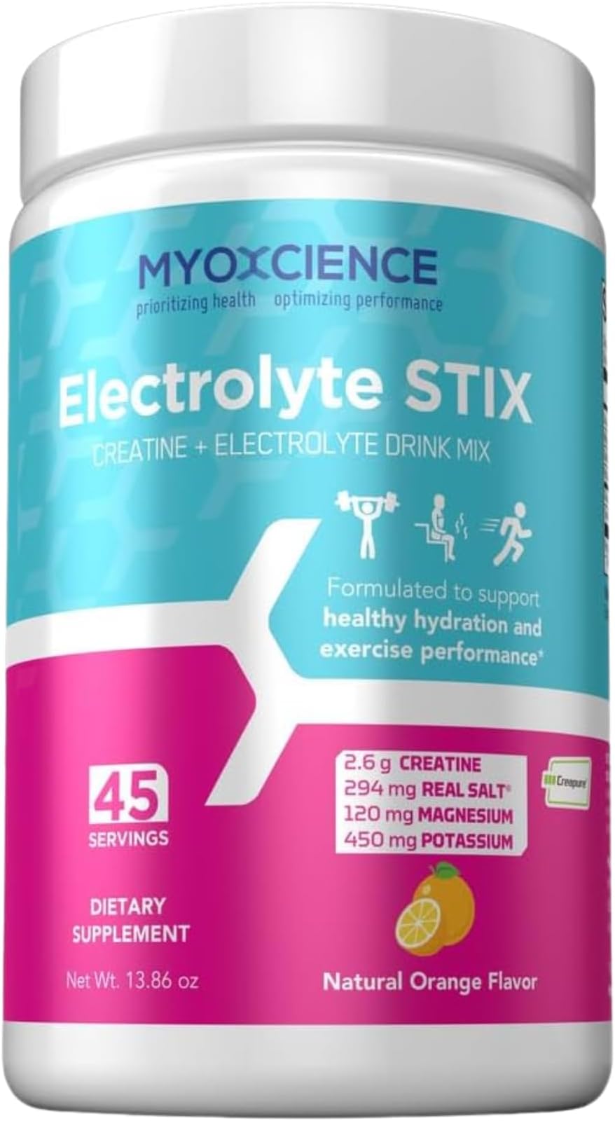 Electrolyte STIX | Natural Orange Flavor | 45 Serving Jar