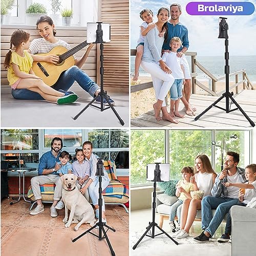 Image of BROLAVIYA Mobile and Tablet Tripod Floor Stand for Home Office Stage for All 4~10.5 Diagonal inches Display Devices
