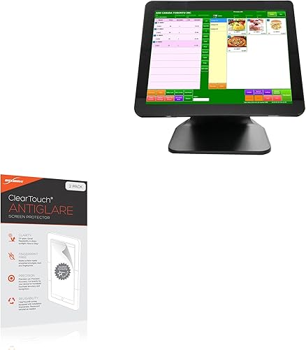 BoxWave Protector de pantalla compatible con máquina de caja registradora ASSUR (15 pulgadas), ClearTouch antirreflejos (paquete de 2), película