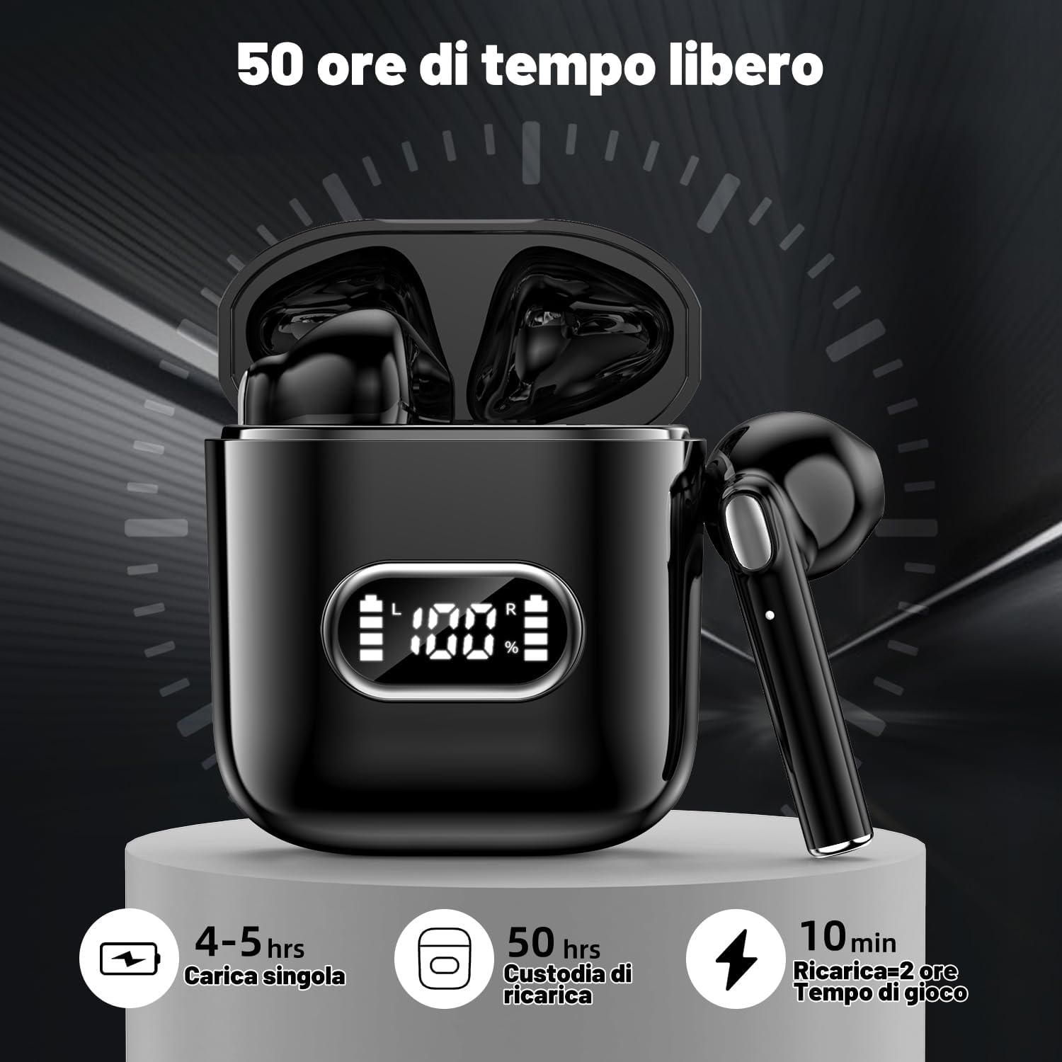 Cuffie Bluetooth, Auricolari Bluetooth 5.3 con 2024 Nuovo HiFi ENC Mic Stereo, Cuffie Senza Fili 40 Ore di Riproduzione Display LED, IP7 Impermeabile Cuffiette Bluetooth Senza Fili Sport e Lavoro Cuffie Bluetooth, Auricolari Bluetooth 5.3 con 2024 Nuovo HiFi ENC Mic Stereo, Cuffie Senza Fili 40 Ore di Riproduzione Display LED, IP7 Impermeabile Cuffiette Bluetooth Senza Fili Sport e Lavoro