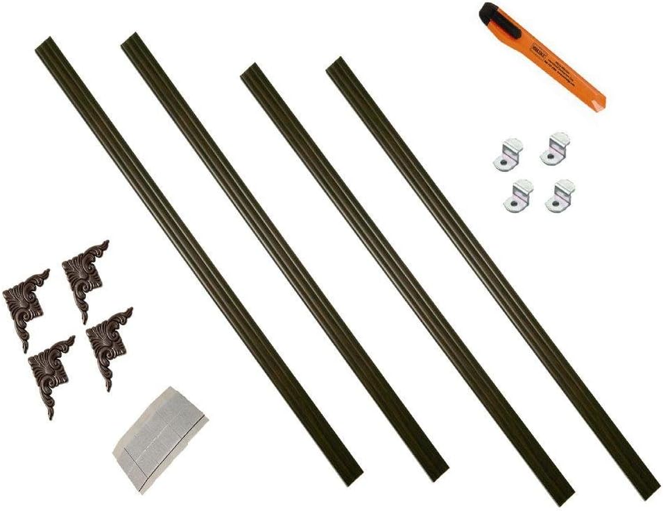 MirrEdge Cherry Walnut 60 in. x 60 in. Decorative Mirror