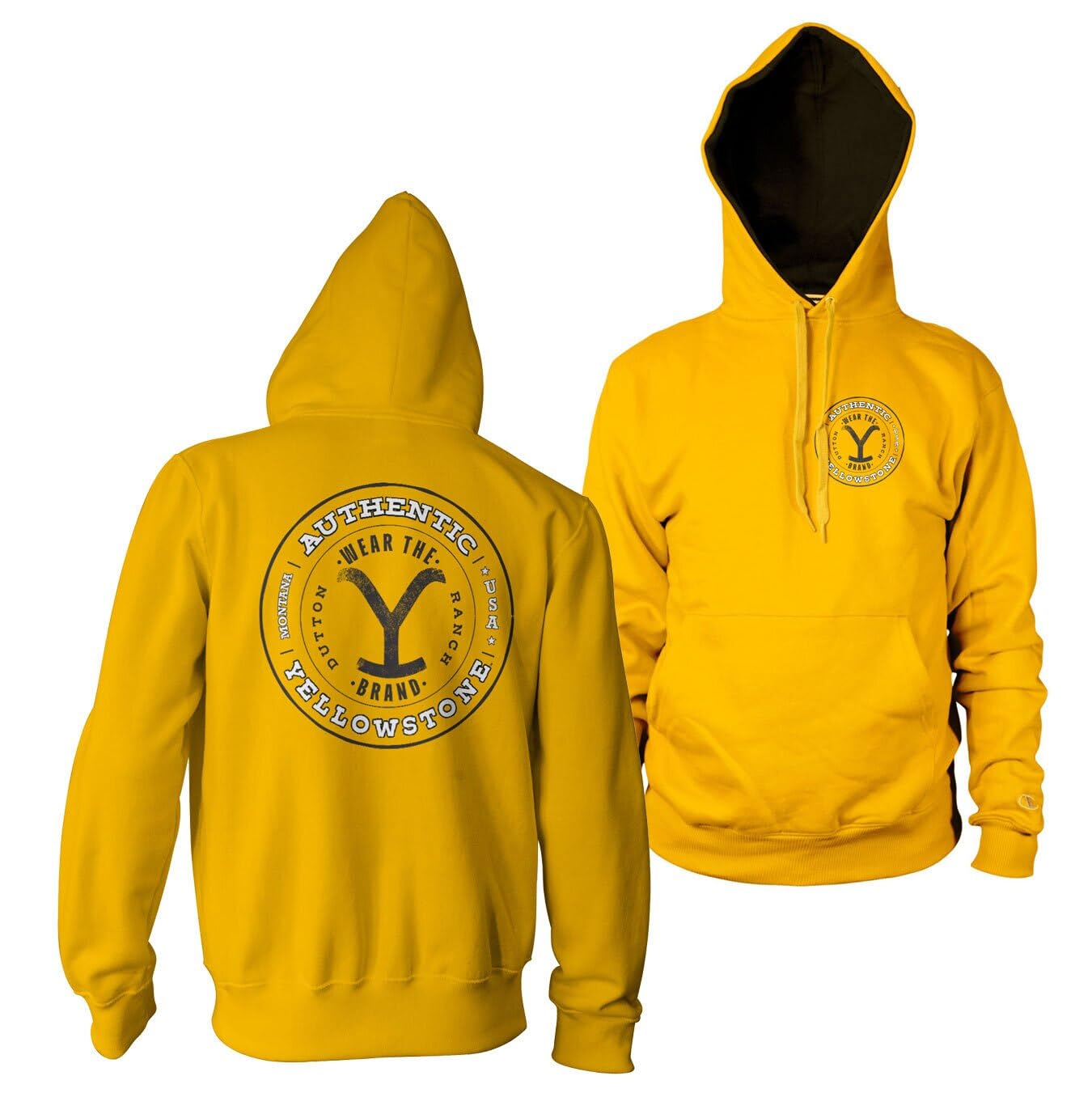 Yellowstone Officially Licensed Wear The Brand Hoodie (Gold), XX-Large