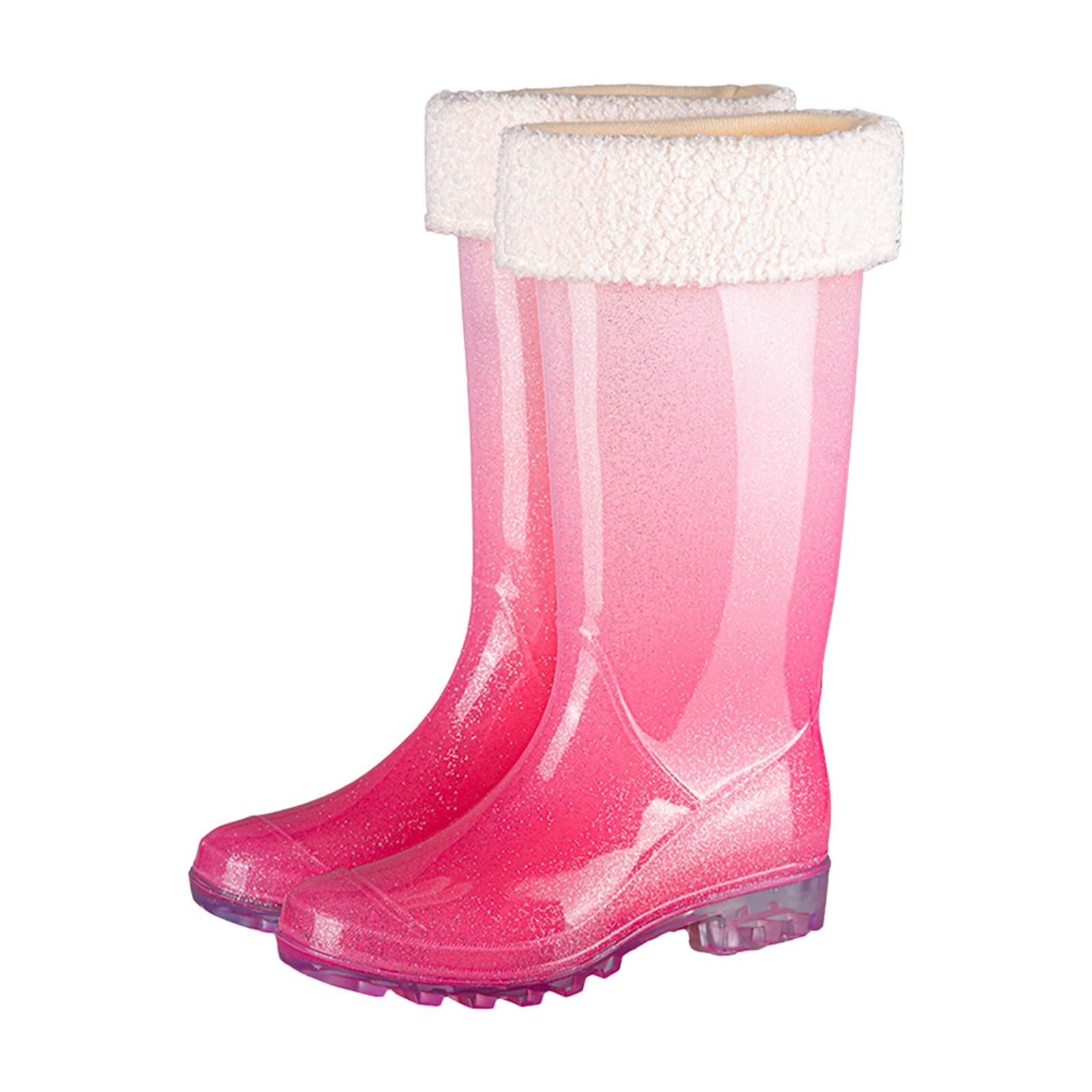 Botas de goma para mujer, botas de lluvia altas e impermeables, antideslizantes, resistentes a la abrasión, zapatos de lluvia, cómodos, ligeros, impermeables, para exteriores, días lluviosos, jardín