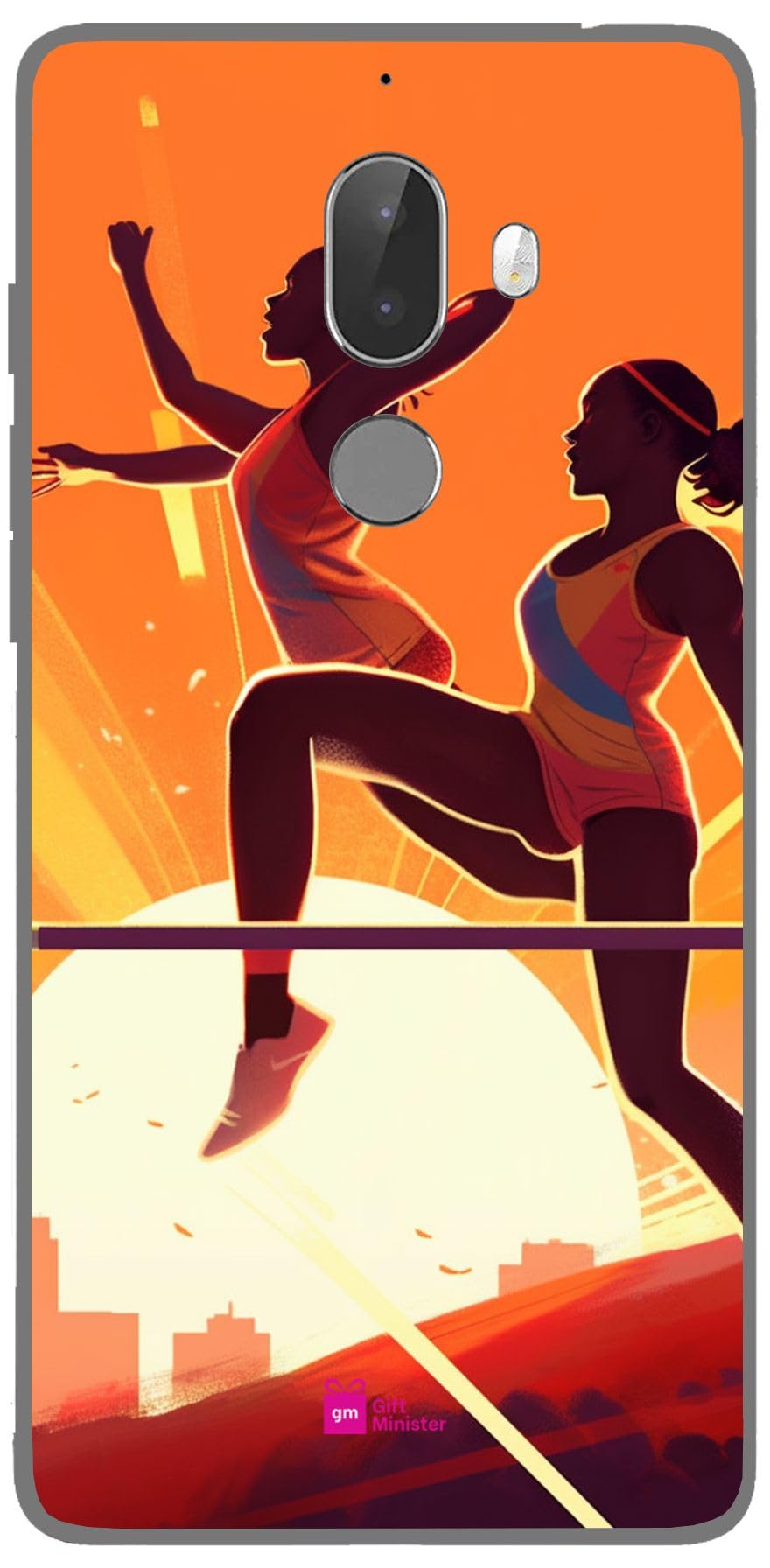 Gift Minister Silicone Designer Cover for Tenor 10 Or G Golden Rod Yellowcover Jump Olympic Game Story Mobile Art Joy Happy Peace Scratch Resistant Camera Protection Flexible 1Pcs 16960