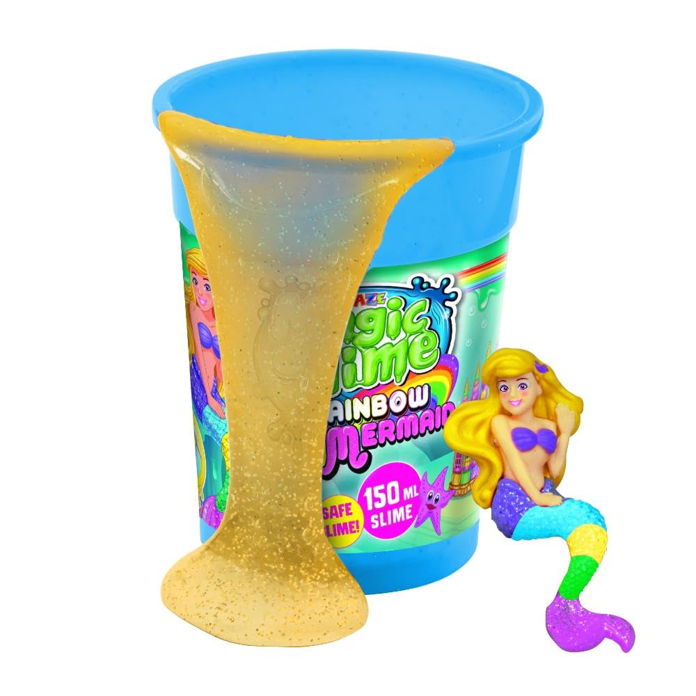 Craze Magic Slime Mermaid Slime Children in 110 ml Tin with Mermaid Toy - Slime Set with Surprise, Residue-Free
