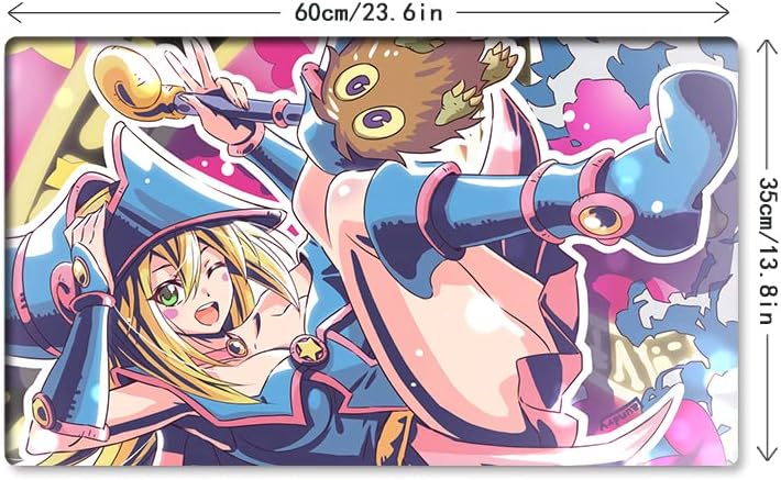 Miniatura 5 de Alfombra de juego Mlikemat Dark Magician Girl Kuriboh TCG CCG, tapete de juego de cartas coleccionables sin zonas + bolsa gratis (ZD014-869-K-No
