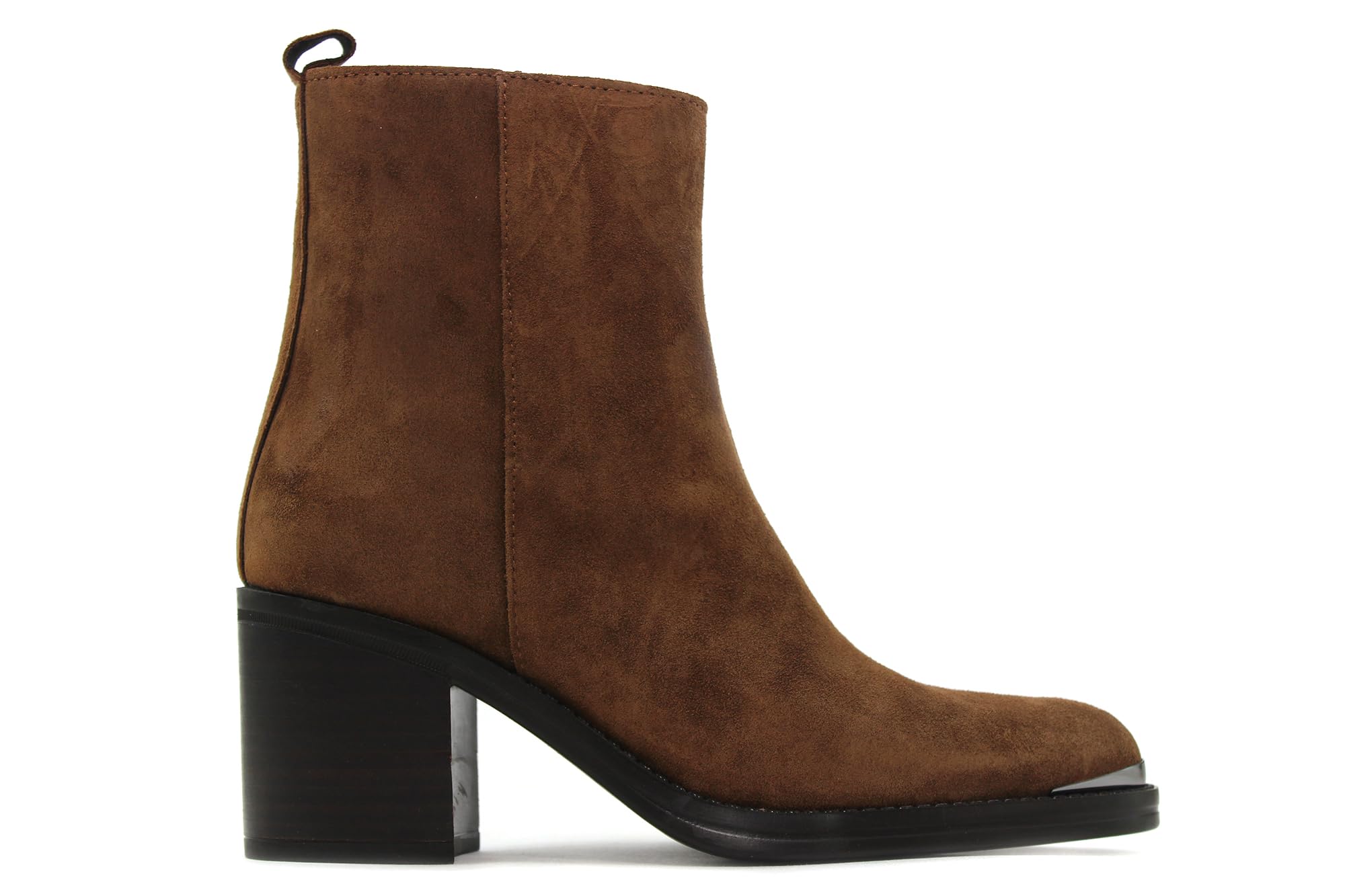 Bottines Chelsea Pour Femme ALPE - Talon Large, Daim/cuir, Fermeture éclair - Classique Et Confortable