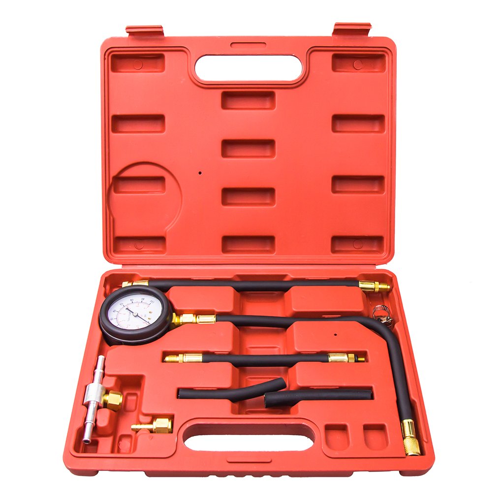 Fuel Injection Pump Pressure Tester Gauge Kit Car Tools for Cars Truck with Blow Mold Case