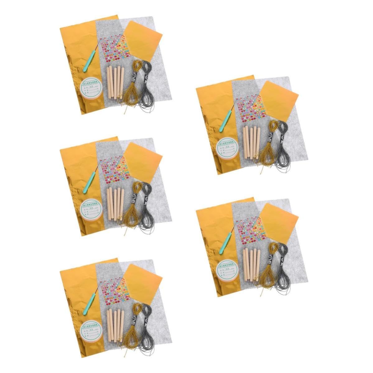 FRCOLOR 5 Set Fogli di Lamina d Oro per Lavoretti Natalizi, 70 Micron