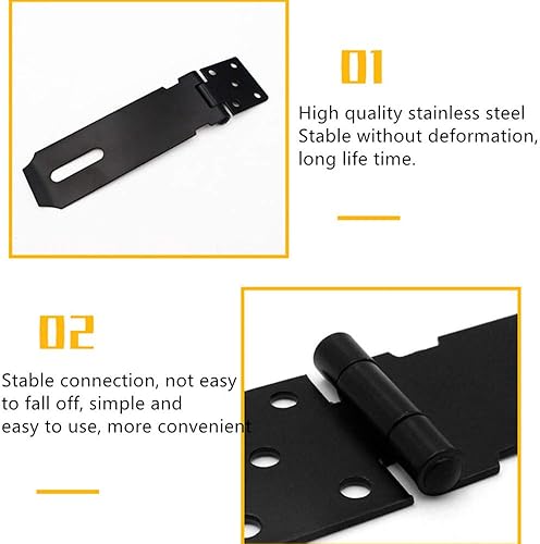 Miniatura 3 de Pestillo de candado de cerrojo para puerta, cierre de seguridad de acero inoxidable de 5 pulgadas, cerrojo de bloqueo de puerta extra grueso con