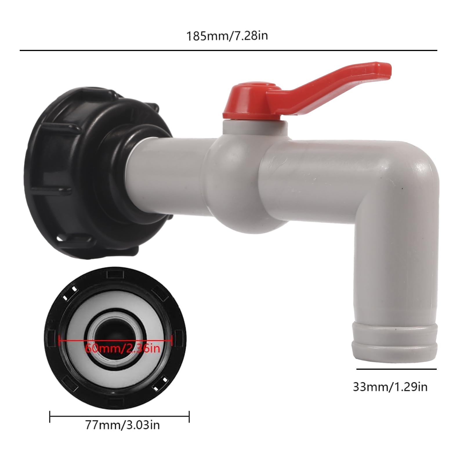 Amazon.co.jp: 出口タップ IBC タンクアダプター ボール出口バルブ