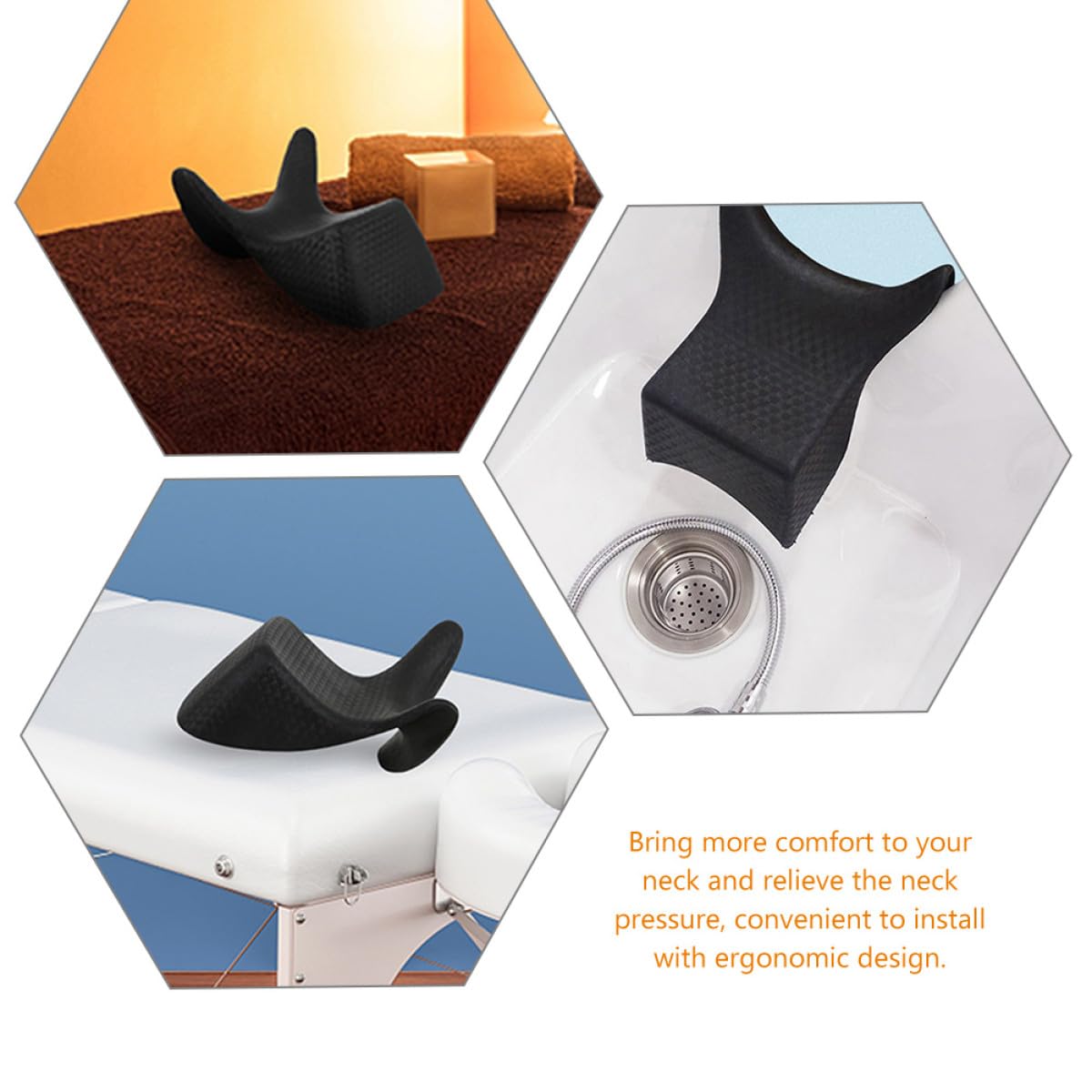 Reposacabezas para Lavabo Gel, Cojín Ergonómico para Cuello, 2 Piezas para Salón y Baño en Casa