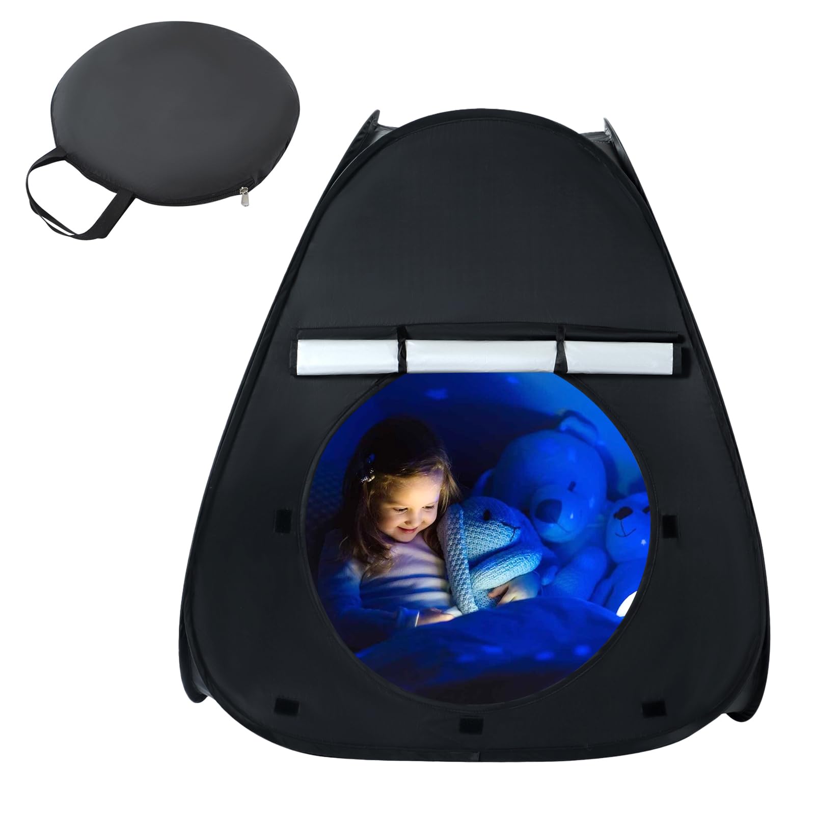 Putentfun Sensory Tent for Kids,Calm Down Tent For Children To Play And Relax,Portable Pop-up Blackout Play Tent,Sensory Corner,Helps With Autism, SPD, Anxiety & Improve Focus 88cm