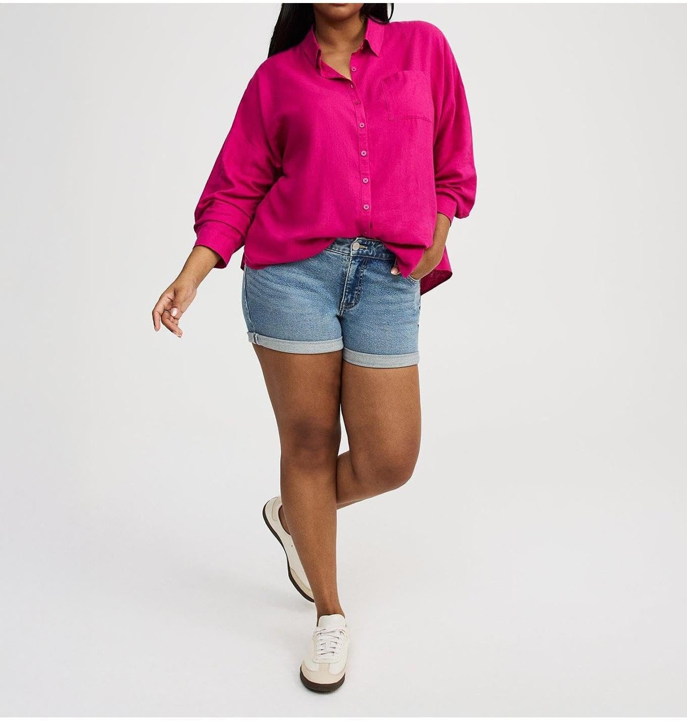 Torrid Women's Plus Size Drop Shoulder Relaxed Shirt - Image 8