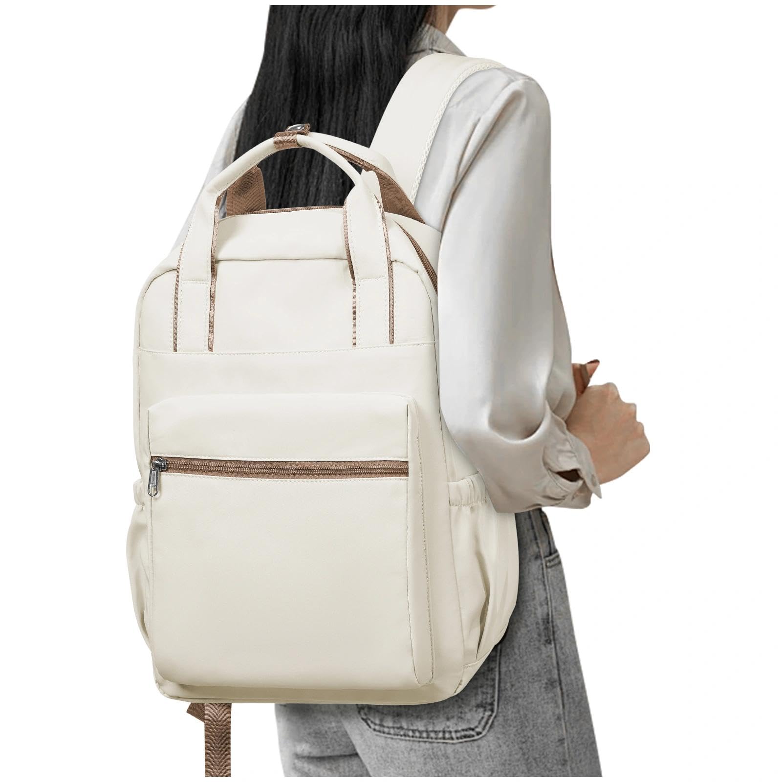 HYC00 Zaino Donna Scuola,Zaino Donna Casual Zaino Scuola Superiore Ragazza Zaino Università Zainetto Cartella, Impermeabile Zaino Porta PC 14 Pollici Zaino per Scuola Media Ragazza Ragazzi Backpack