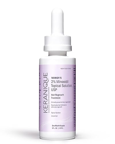 Keranique Tratamiento para el crecimiento del cabello para mujeres, 2% de minoxidil para mujeres, crecimiento del cabello, fuerza y engrosamiento, disponible en Yaxa Costa Rica