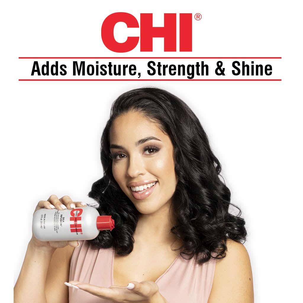 CHI Infra Silk Infusion, Leave-In Reconstructing Treatment To Strengthen & Protect All Hair Types, Alcohol-Free, 12 Oz, Pack of 2 - Image 5