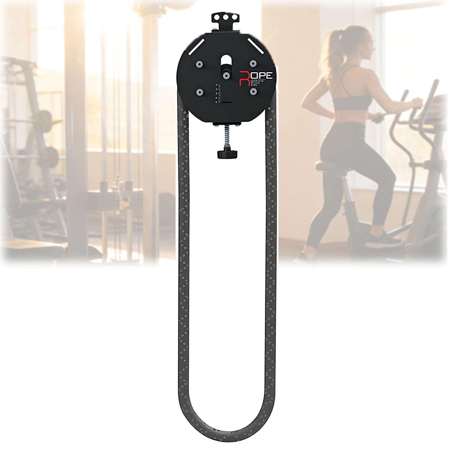 Entrenador de Cuerda Sin Fin MáQuina de Poleas para Gimnasio Cuerda de Cerrado MáQuina Poleas con Resistencia Ajustable Ejercicios Brazos y Espalda Equipo de Entrenamiento FíSico
