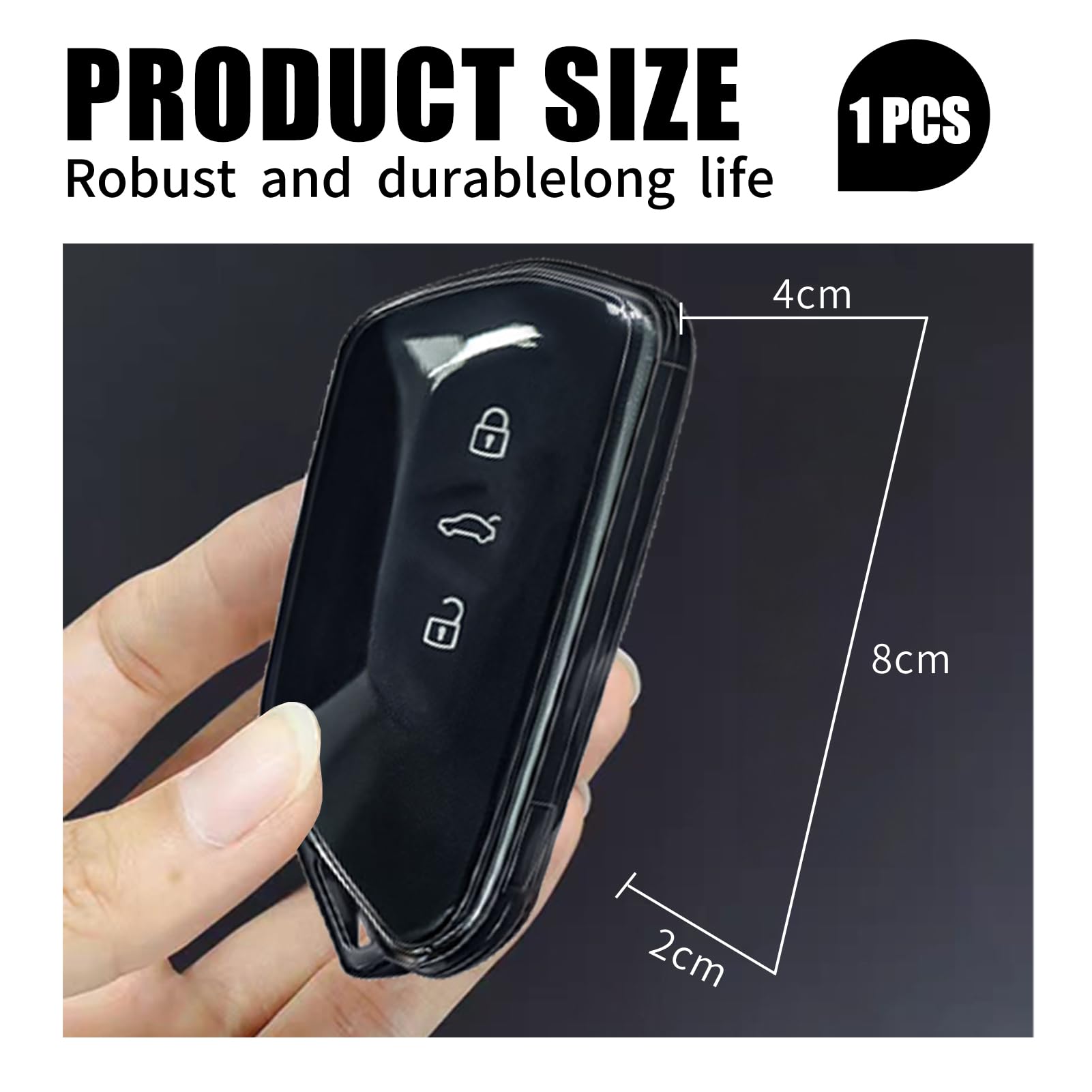 Custodia Morbida TPU Per Chiave Volkswagen Golf 8, ID.3, ID.4, Skoda Octavia (2020+)