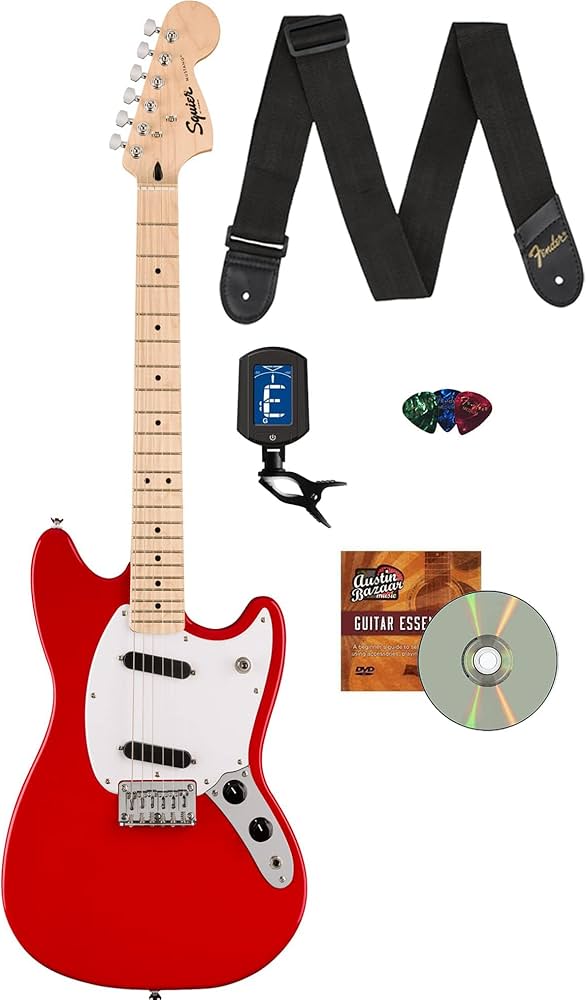 Amazon.com: Fender Squier Sonic Mustang, Maple Fingerboard, SS