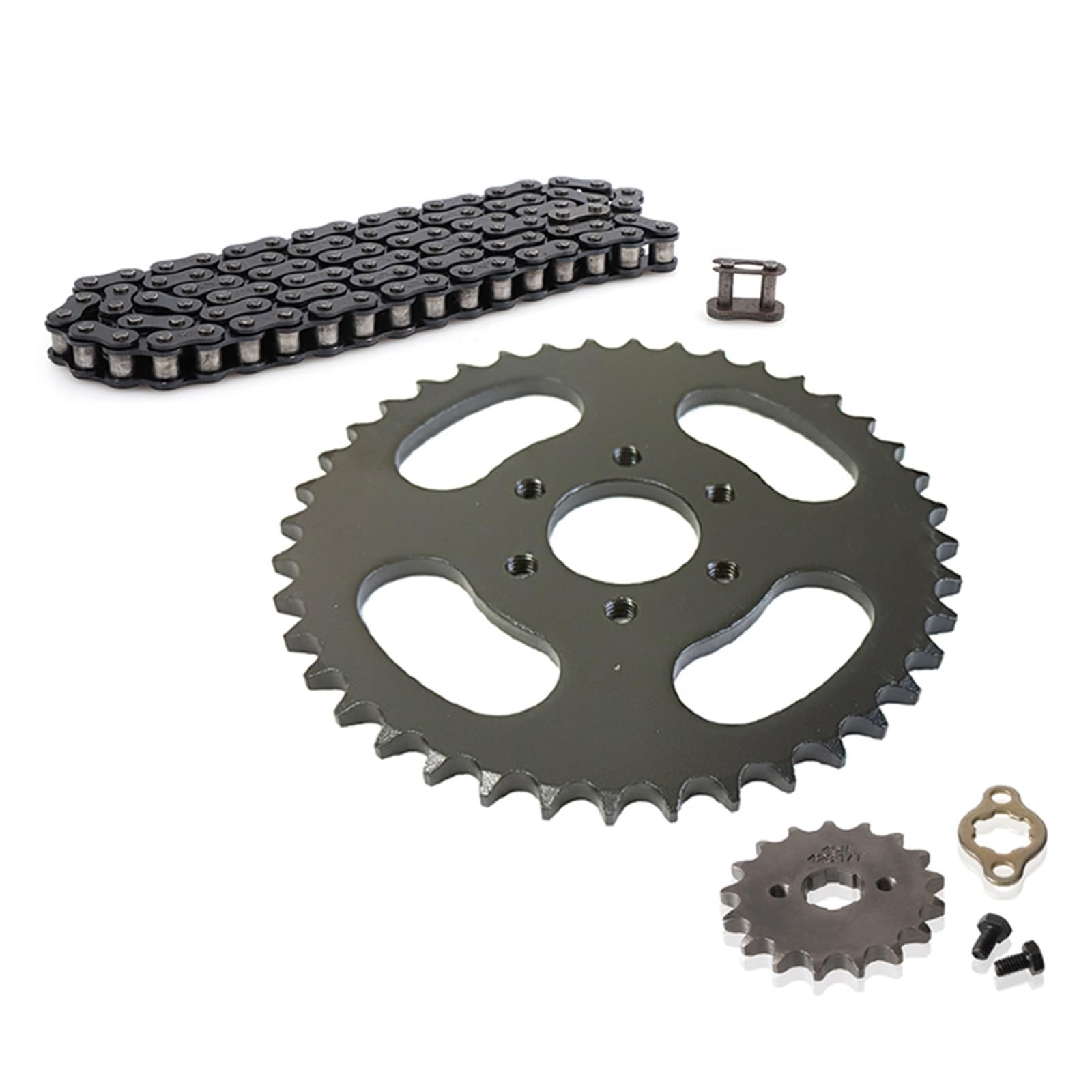 Pignon de Chaîne Arrière Chaîne 428-104L 14T-17T pour VTT, Kart, Buggy, UTV 125cc, 150cc, 200cc, 250cc Pignon Moteur Pignons(14T Set)