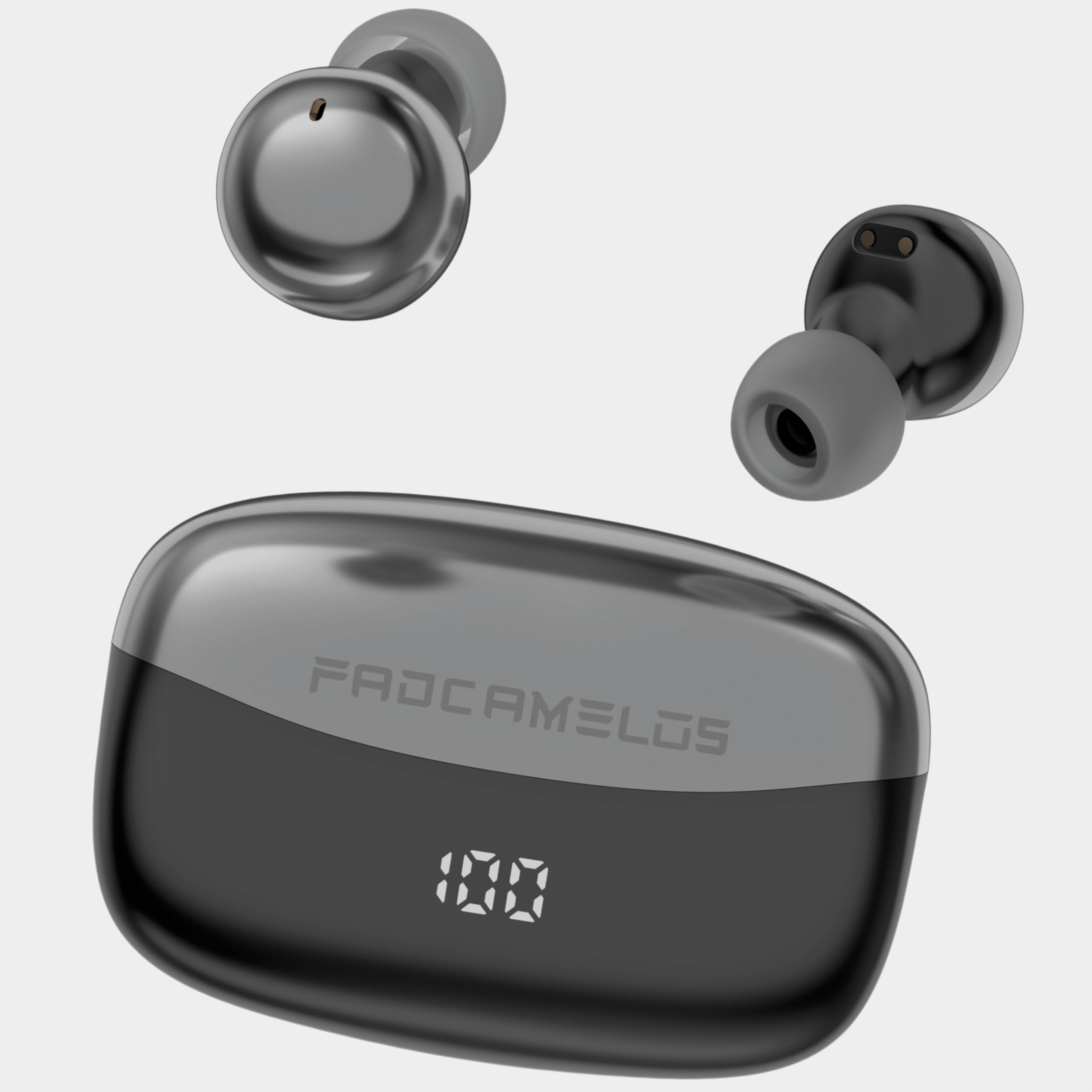 Auricolari Bluetooth wireless migliorati, doppia modalità giorno e notte, design mini di fascia alta con bassi profondi, cancellazione del rumore, durata della batteria 36 ore e display
