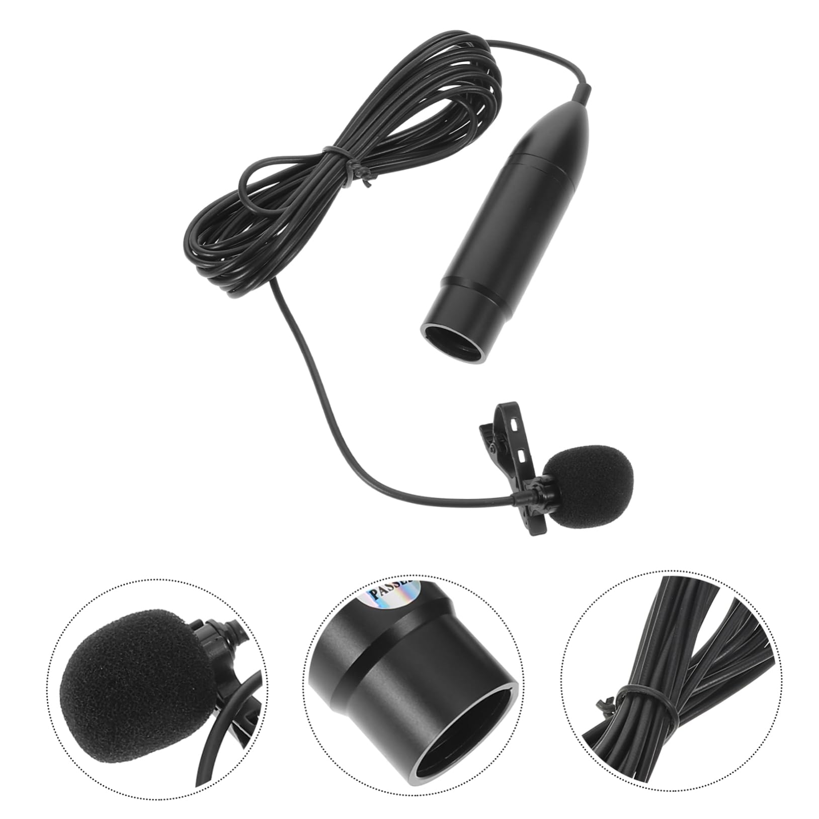 OFFSCH Professional 3-pin XLR Lavalier Mic Wearable Lapel Clip 48v Condenser Sound