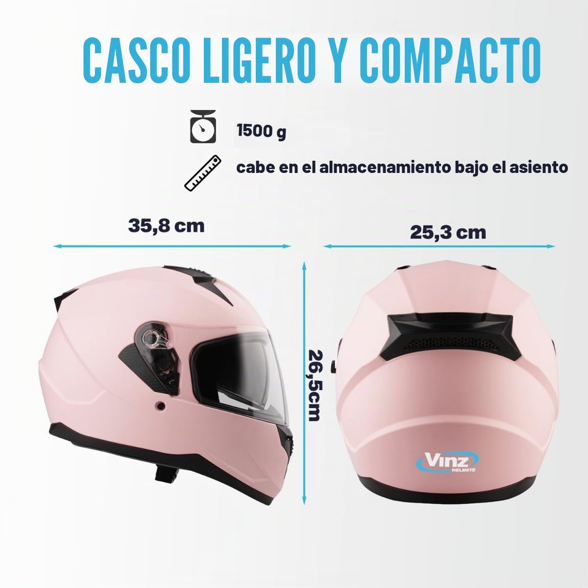 VINZ Kennet Integralhelm mit Sonnenblende | Motorrad Helm Vollvisierhelm Mopedhelm | Motorradhelm Full-Face Helme | in GR. XS-XL