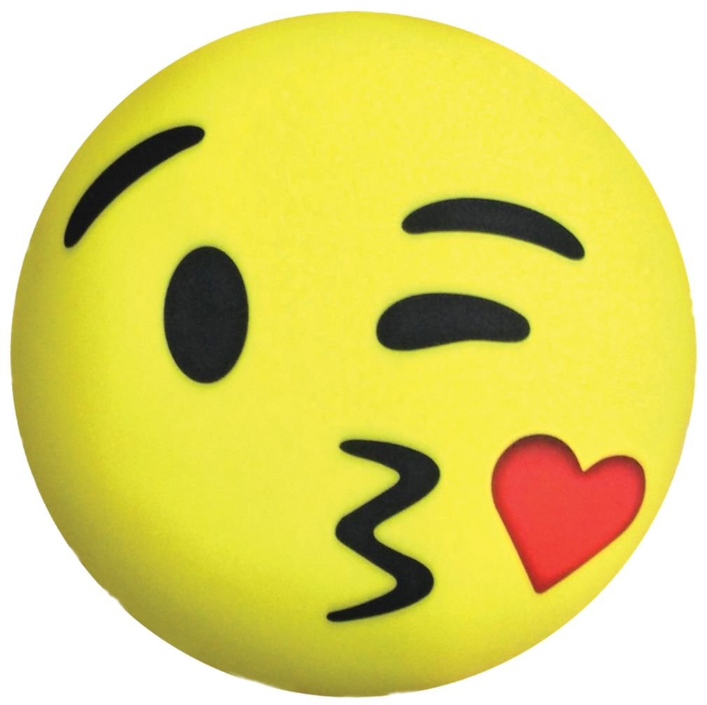 iscream Emoji SWAK! Kissy Face Microbead Pillow