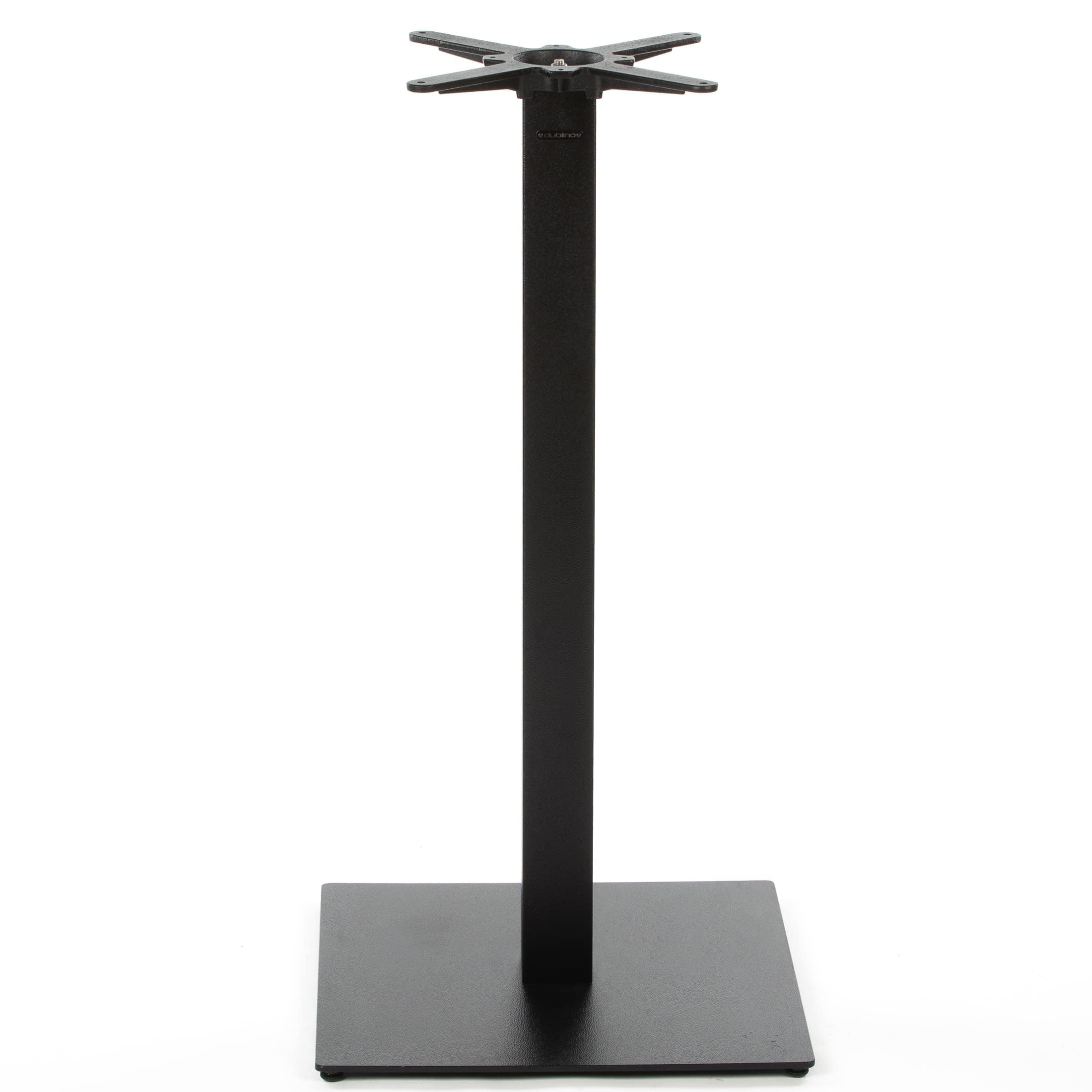 Stehtischgestell Tischbein Schwarz | Premium | PJ7594/110 | Metall | Stehtisch | H 108 cm | 25 kg | Bodenplatte 55x55 cm | max. Tischplattengröße 80x80 / Ø 80 cm