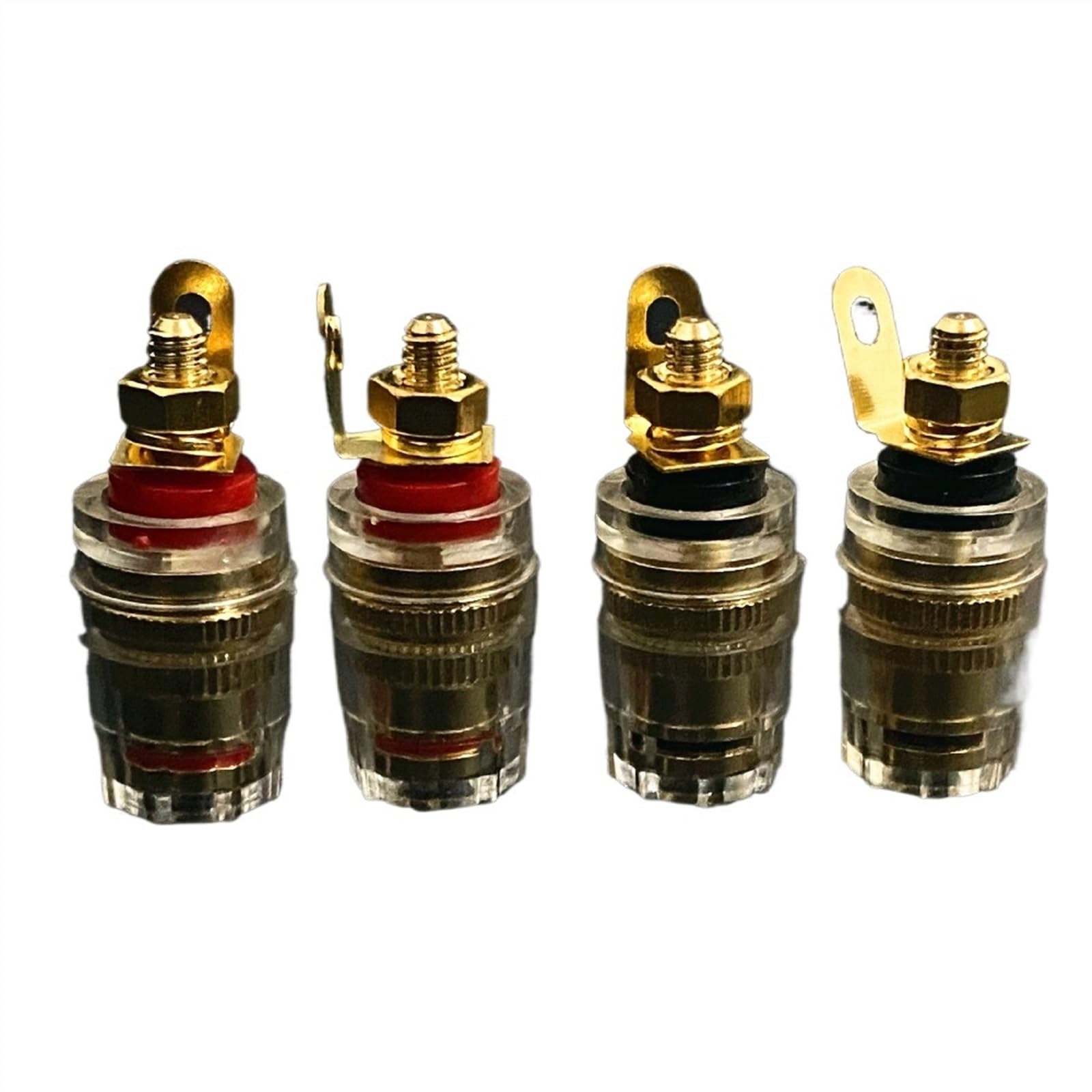 Connecteur de borne de Haut-Parleur plaqué Or 42MM, 2 pièces/lot, connecteur Post-amplificateur adapté à Une fiche Banane de 4mm