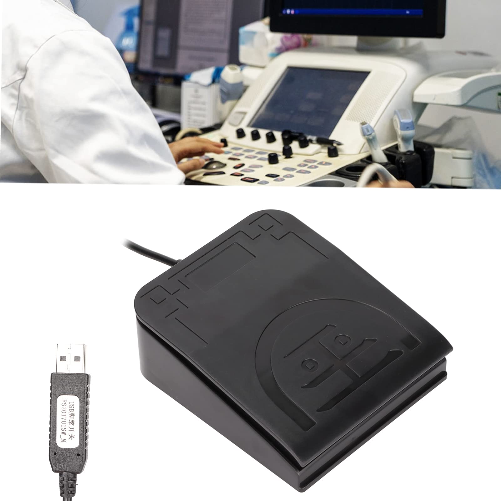 USB-Fußschalter-Pedal, Transkriptions-Fußschalter-MIDI-Controller Ergonomisches Einzel-Fußschalter-Pedal für Instrument Photobooth Zooming