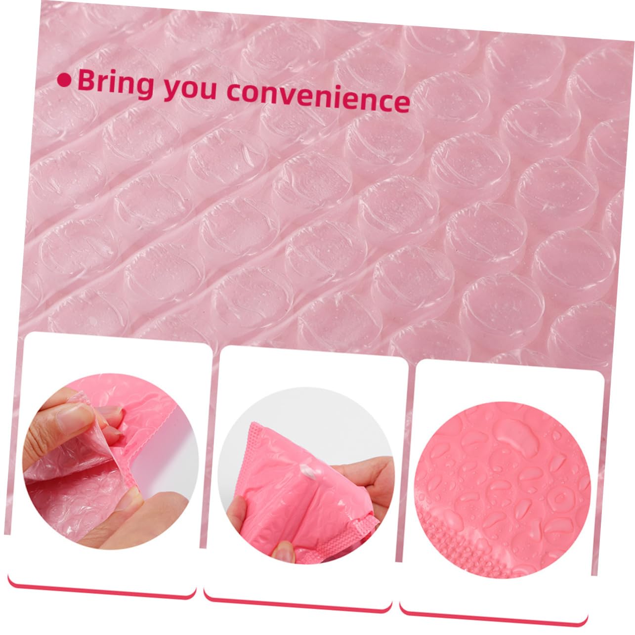 Lot de 100 Enveloppes à Bulles Roses en Pe, Auto-adhésives, Protection Antichoc pour Emballage et Expédition