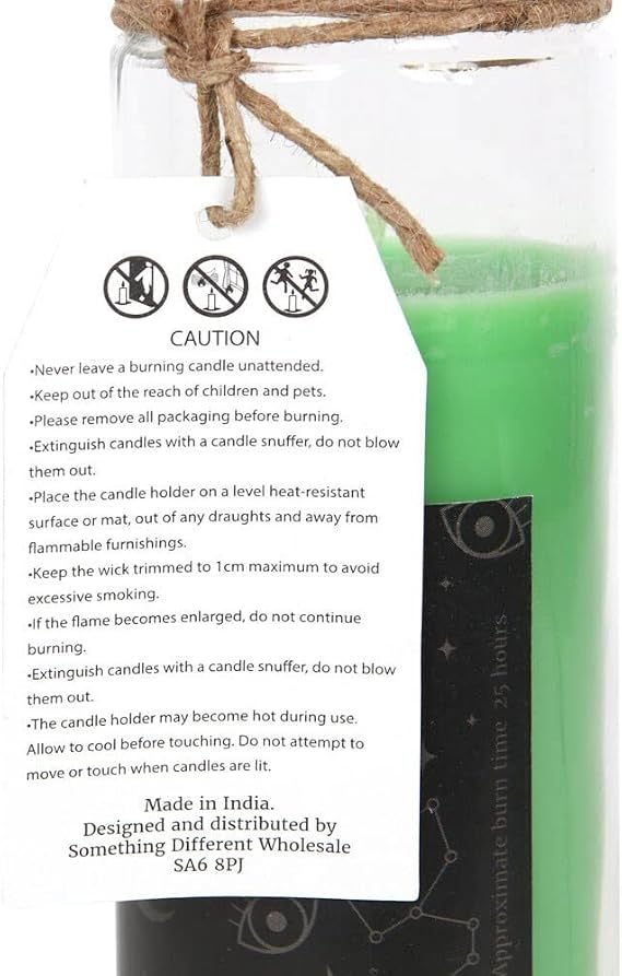 Something Different Magic Spell Luck Green Tea Candles (21cm x 6cm x 6cm) (Green)