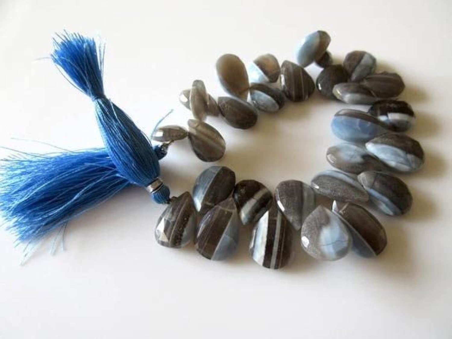 Perles opale bicolore bleu gris 10mm pour créer vos propres bijoux bohèmes chics d'été